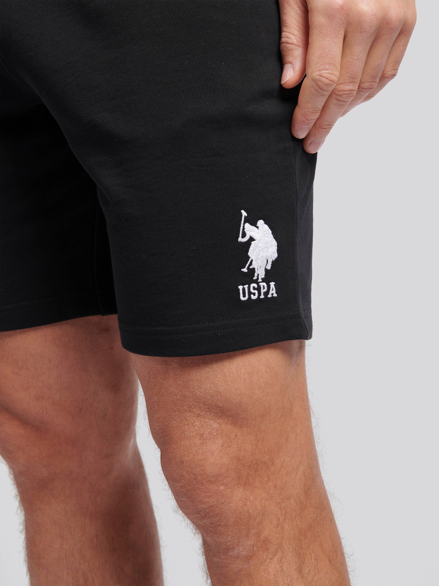 Mens Player 3 Sweat Shorts Black Bright White DHM