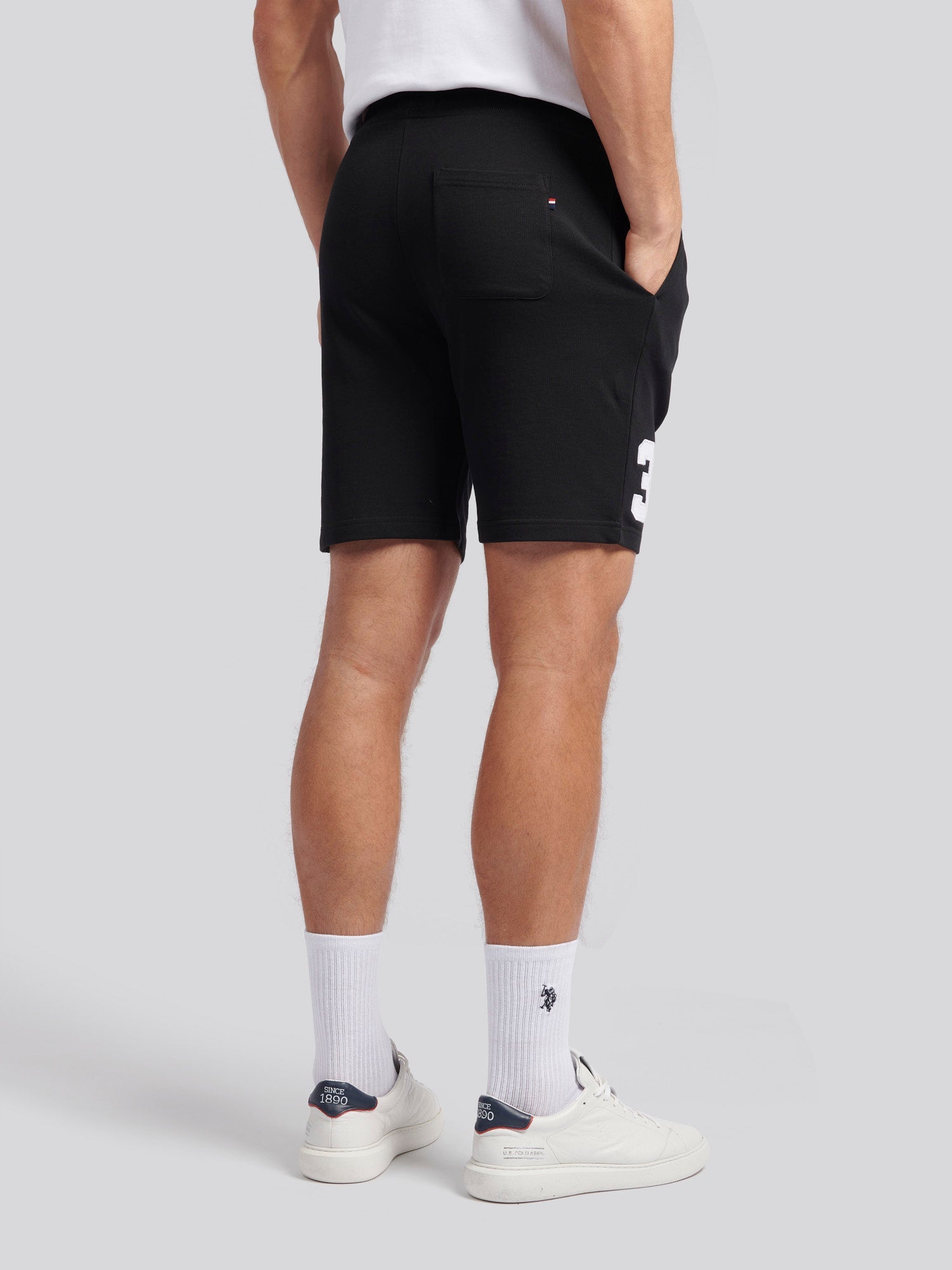 Mens Player 3 Sweat Shorts Black Bright White DHM