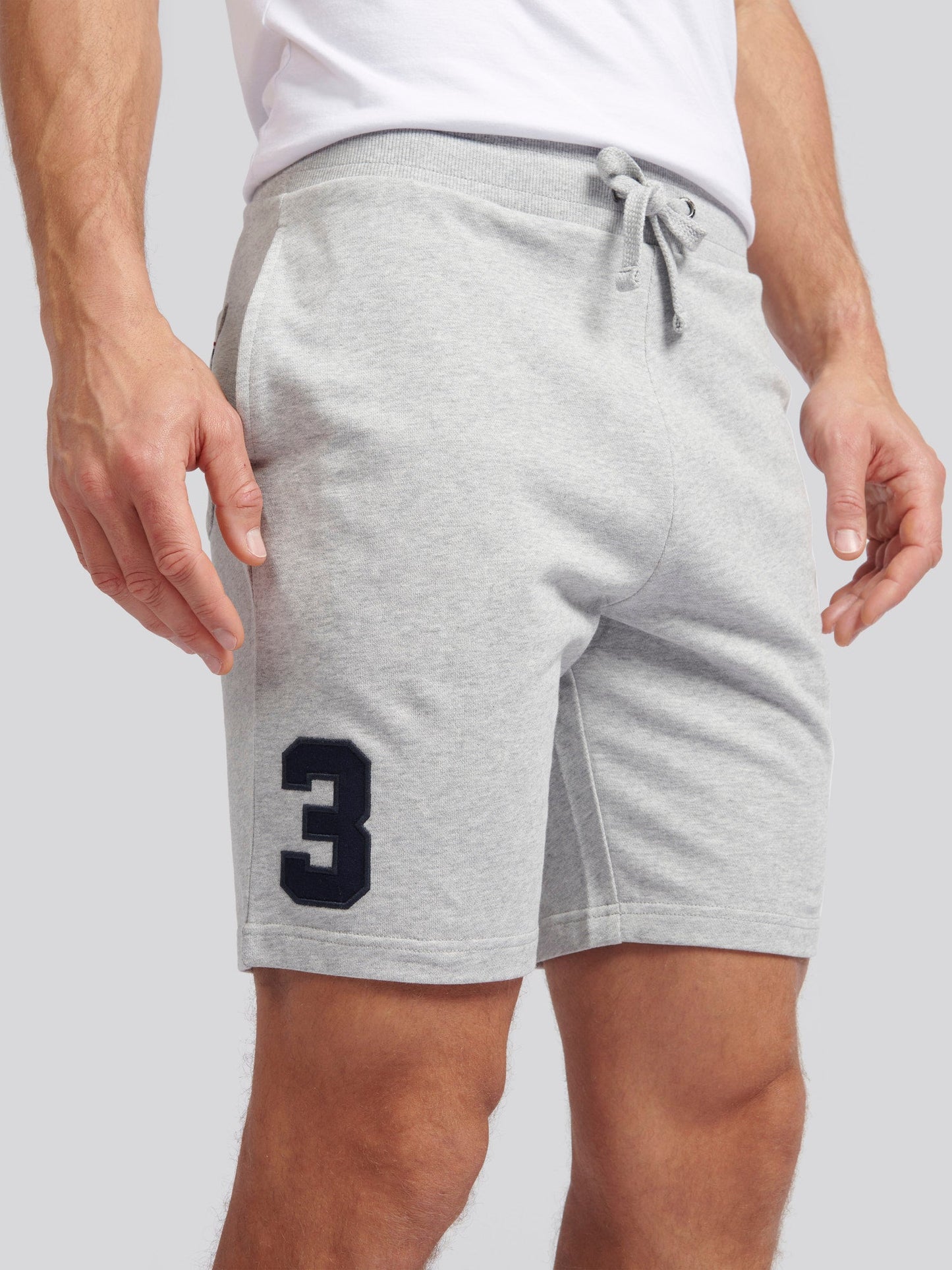 Mens Player 3 Sweat Shorts Mid Grey Marl