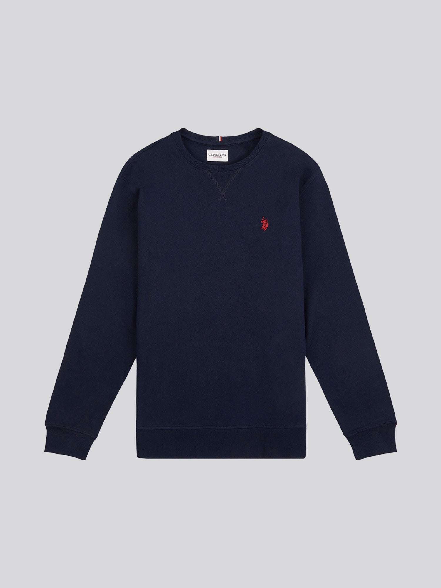 Mens Double Horsemen Sweatshirt Dark Sapphire Navy / Haute Red DHM