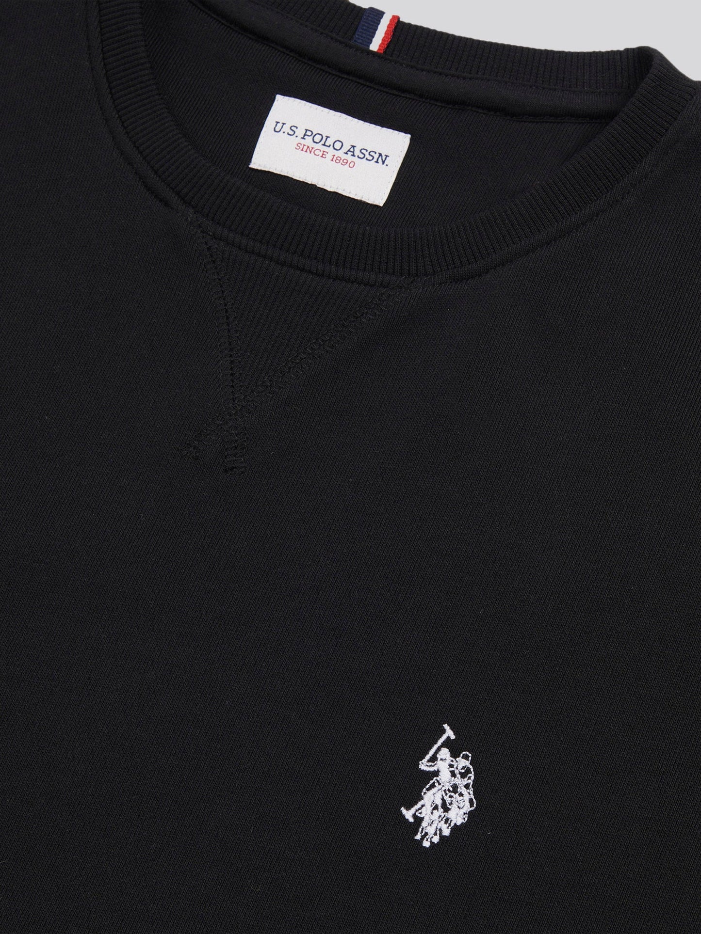 Mens Double Horsemen Sweatshirt Black Bright White DHM