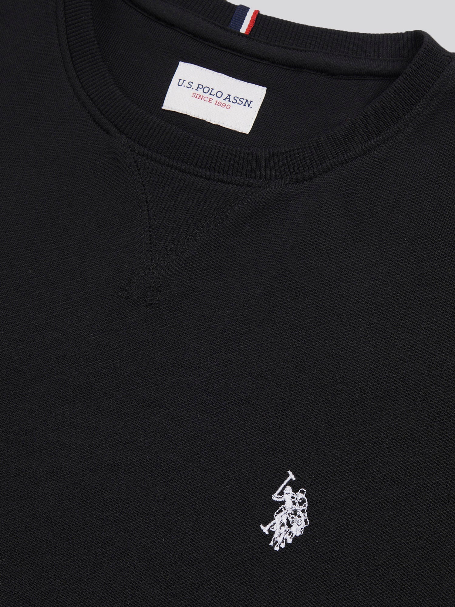 Mens Double Horsemen Sweatshirt Black Bright White DHM