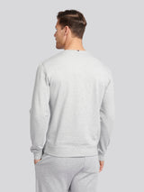 Mens Double Horsemen Sweatshirt Mid Grey Marl