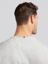 Mens Double Horsemen Sweatshirt Mid Grey Marl