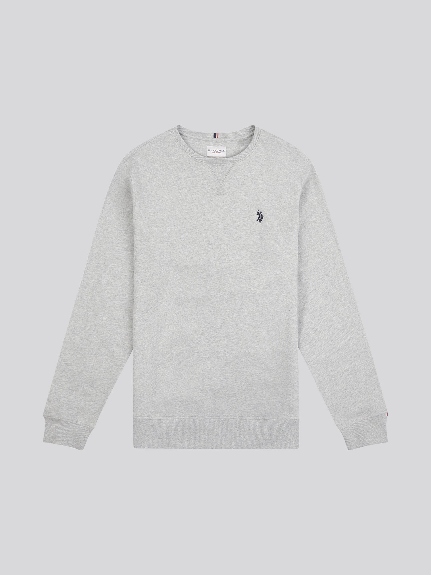 Mens Double Horsemen Sweatshirt Mid Grey Marl