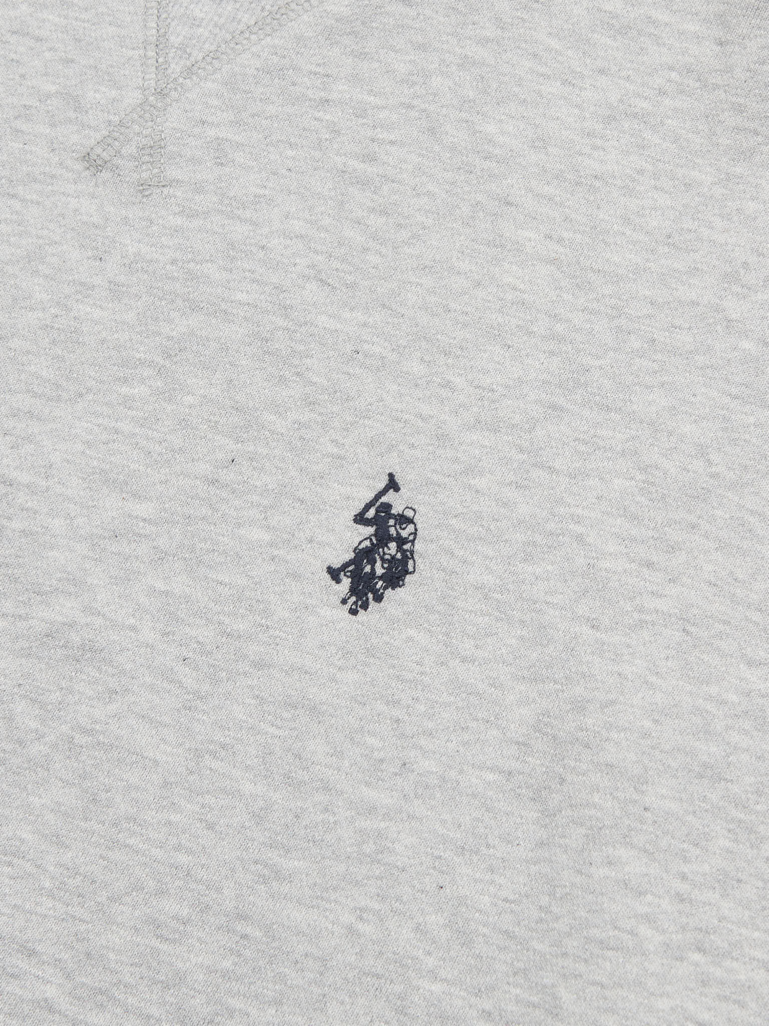 Mens Double Horsemen Sweatshirt Mid Grey Marl
