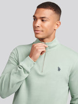 Mens 1/4 Zip Sweatshirt Iceberg Green