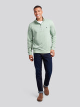 Mens 1/4 Zip Sweatshirt Iceberg Green
