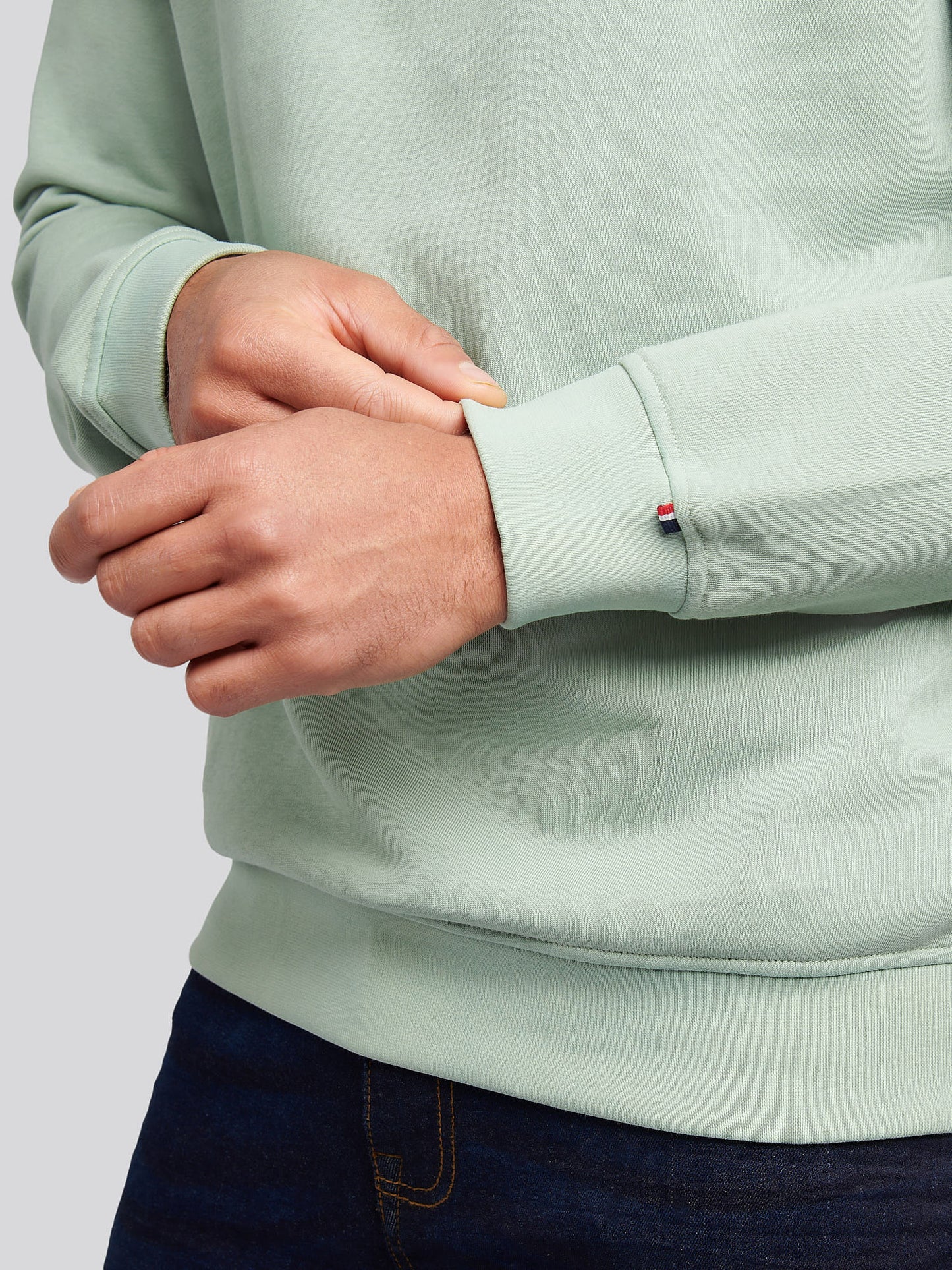 Mens 1/4 Zip Sweatshirt Iceberg Green