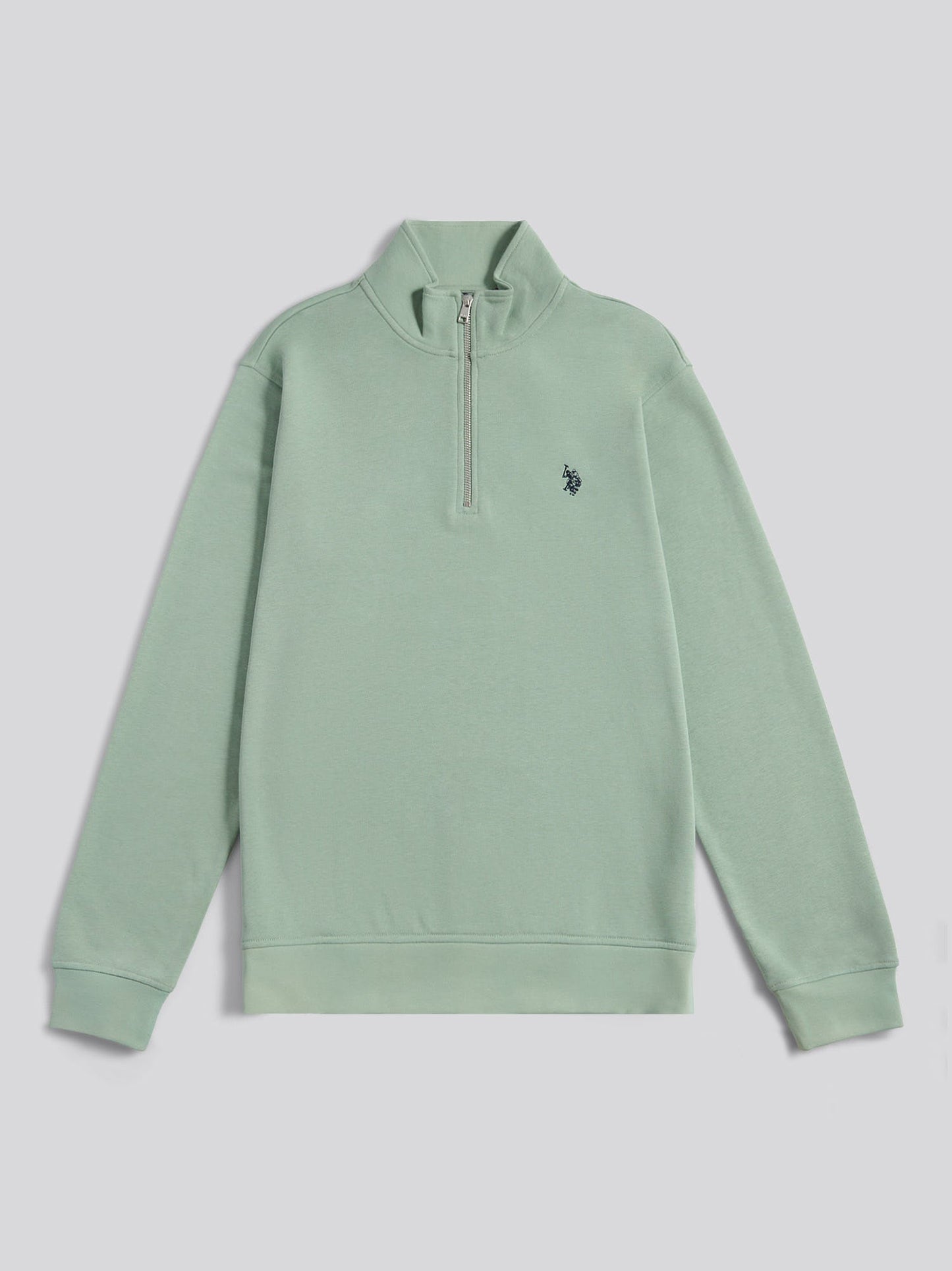 Mens 1/4 Zip Sweatshirt Iceberg Green