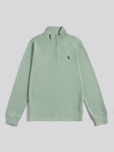 Mens 1/4 Zip Sweatshirt Iceberg Green
