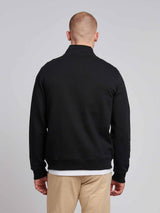 Mens 1/4 Zip Sweatshirt Black Bright White DHM