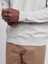 Mens 1/4 Zip Sweatshirt Mid Grey Marl