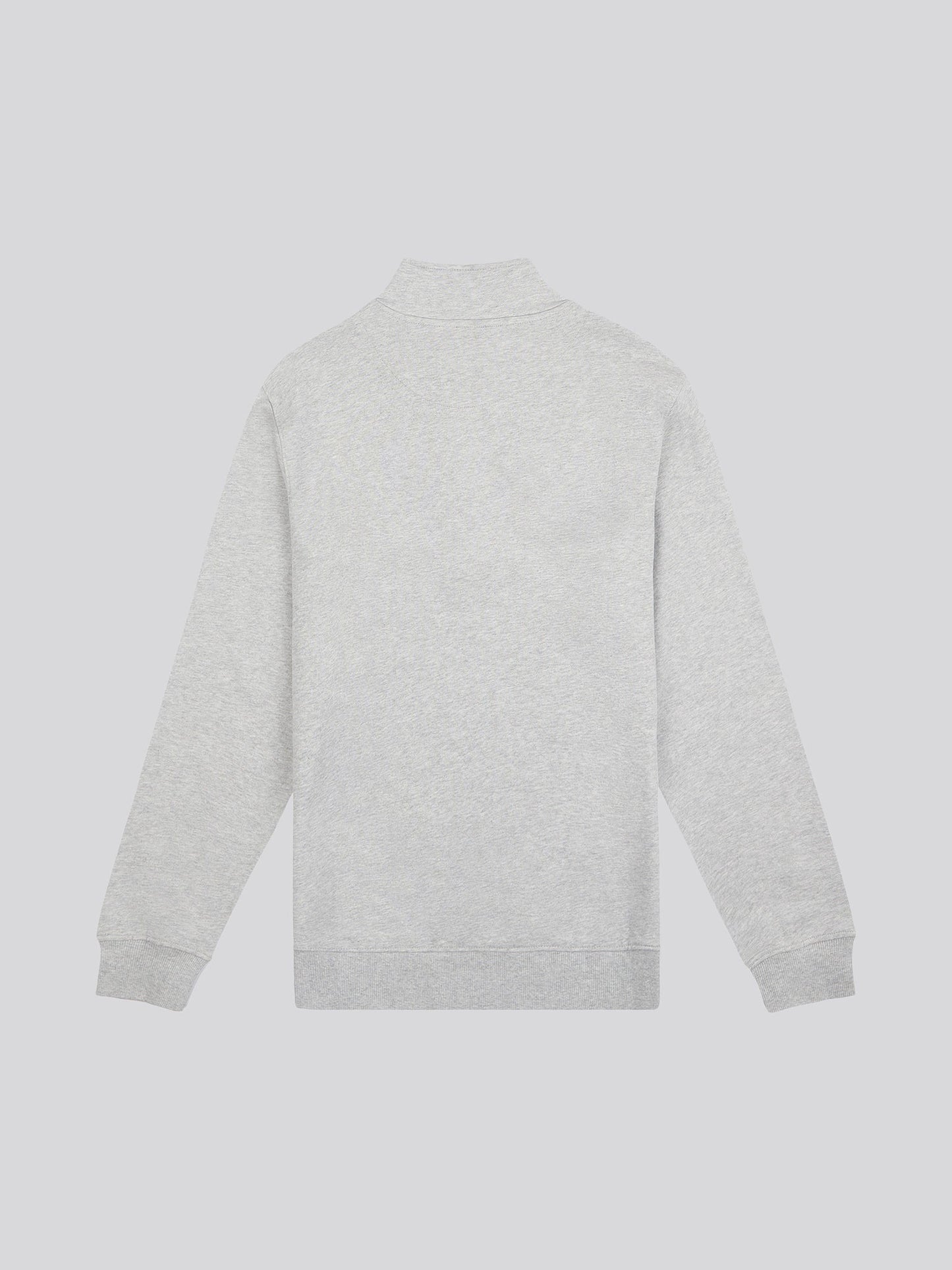 Mens 1/4 Zip Sweatshirt Mid Grey Marl