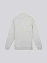 Mens 1/4 Zip Sweatshirt Mid Grey Marl