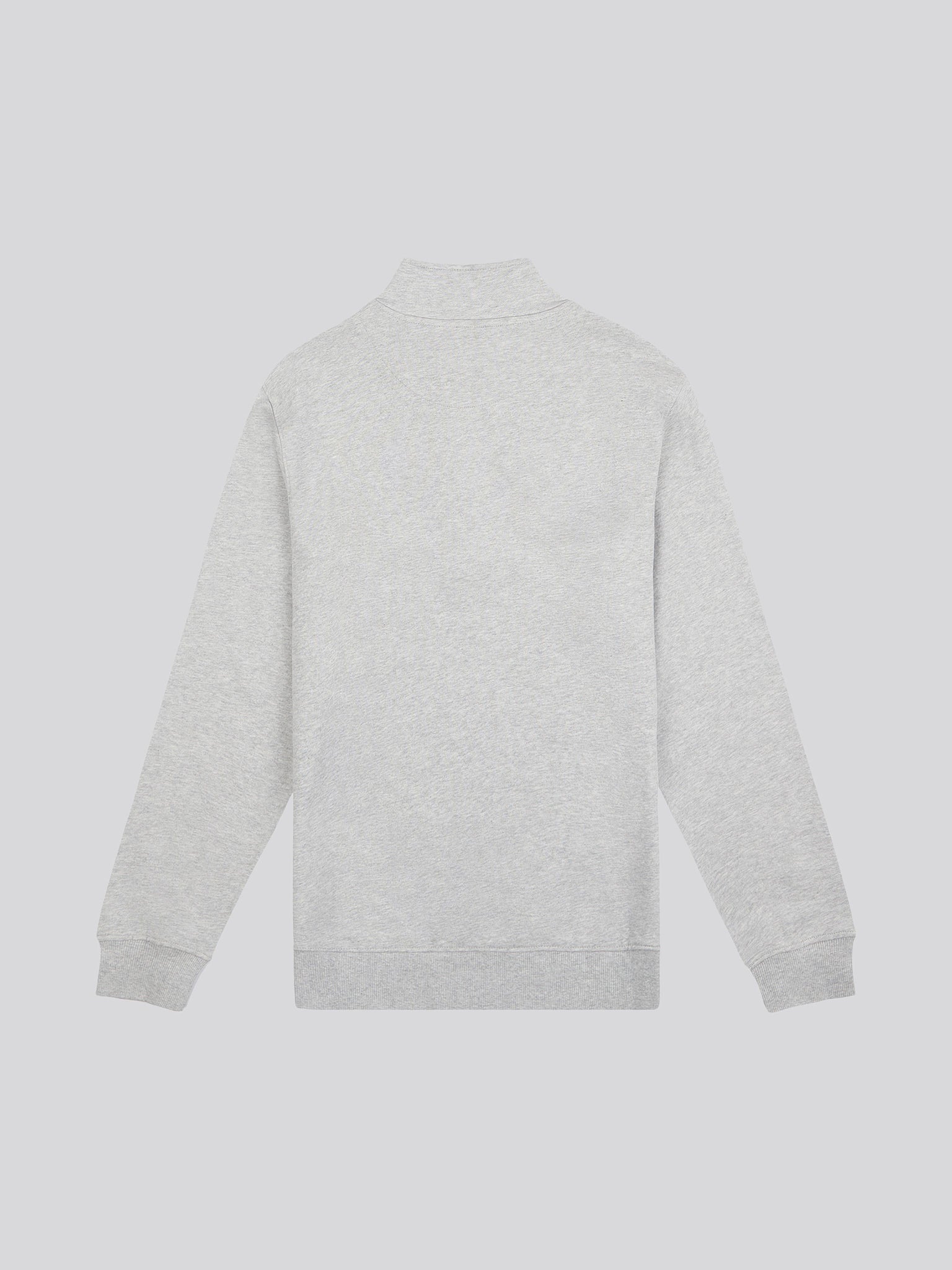Mens 1/4 Zip Sweatshirt Mid Grey Marl