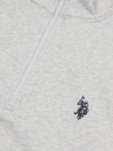 Mens 1/4 Zip Sweatshirt Mid Grey Marl