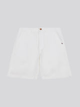 Mens Linen Blend Chino Shorts in Bright White