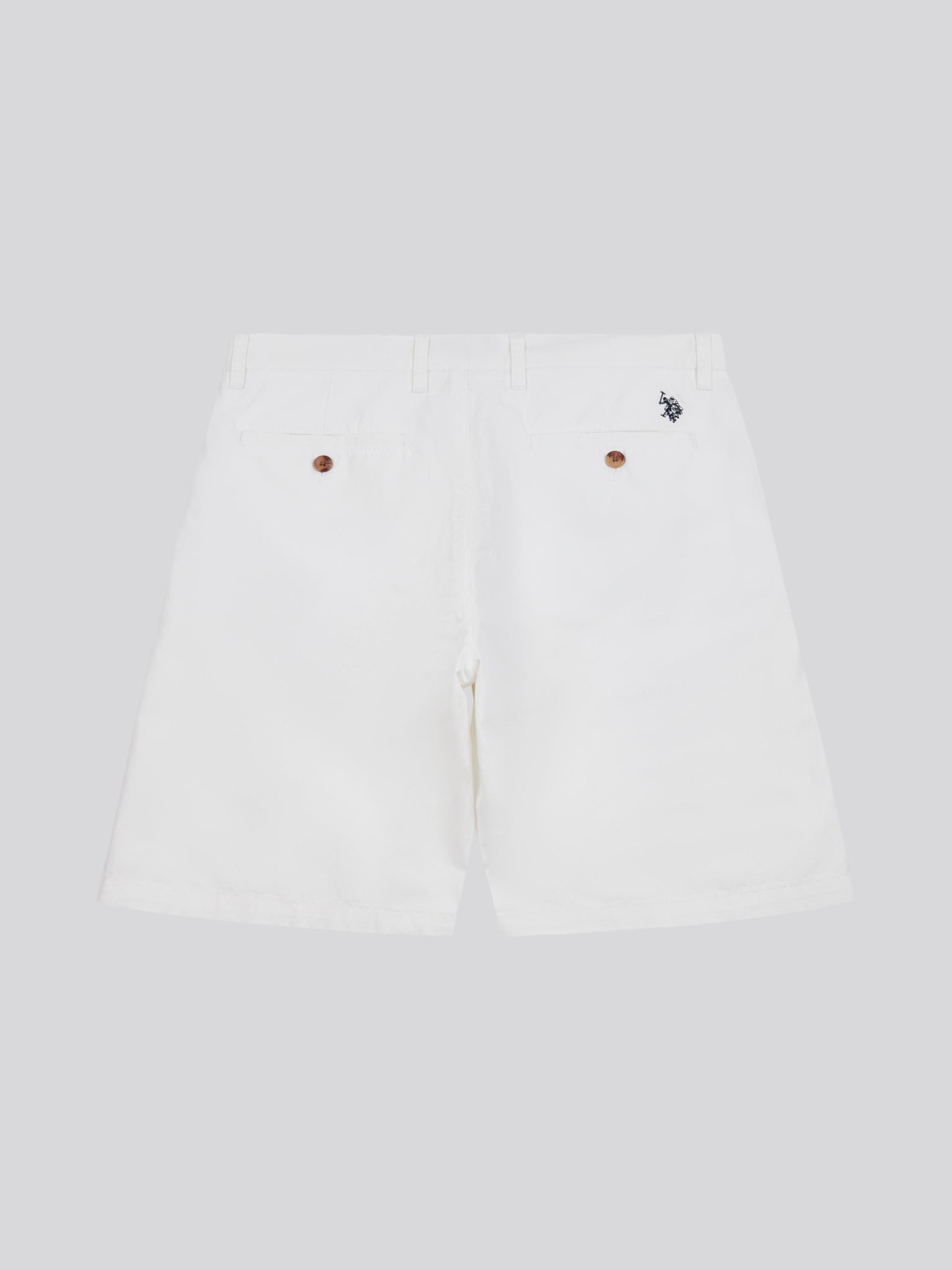 Mens Linen Blend Chino Shorts in Bright White