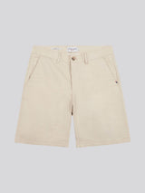 Mens Linen Blend Chino Shorts in French Oak