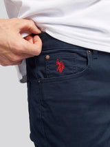 Mens Core 5 Pocket Trouser Dark Sapphire Navy / Haute Red DHM