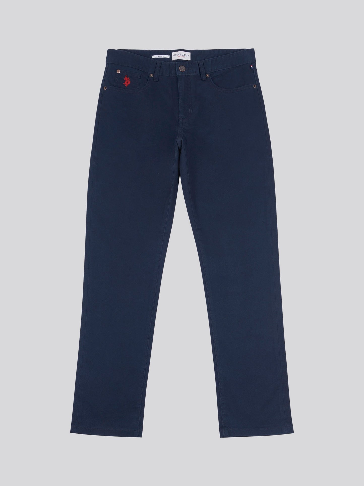 Mens Core 5 Pocket Trouser Dark Sapphire Navy / Haute Red DHM