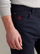 Mens Core 5 Pocket Trouser Dark Sapphire Navy / Haute Red DHM