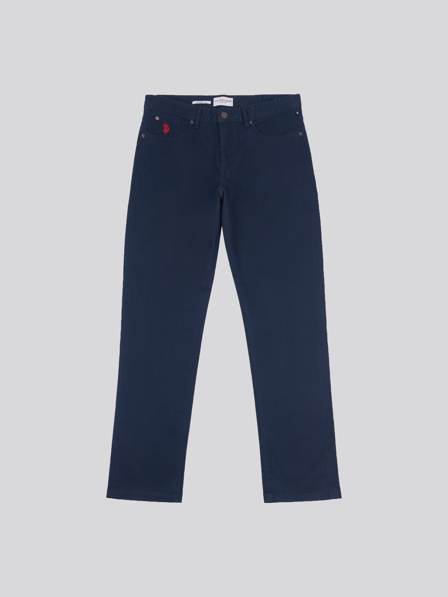Mens Core 5 Pocket Trouser Dark Sapphire Navy / Haute Red DHM