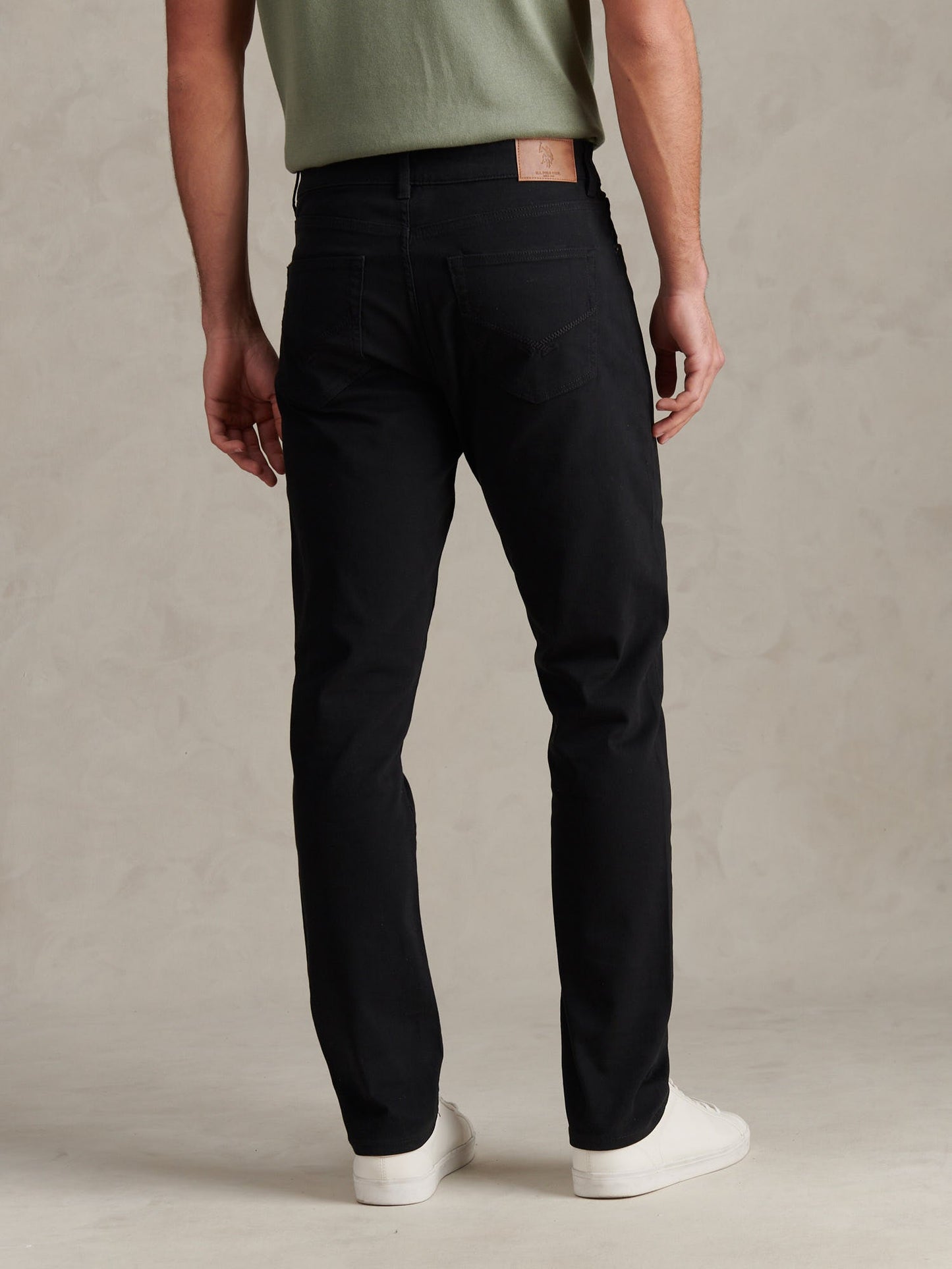 Mens Core 5 Pocket Trouser Black Bright White DHM