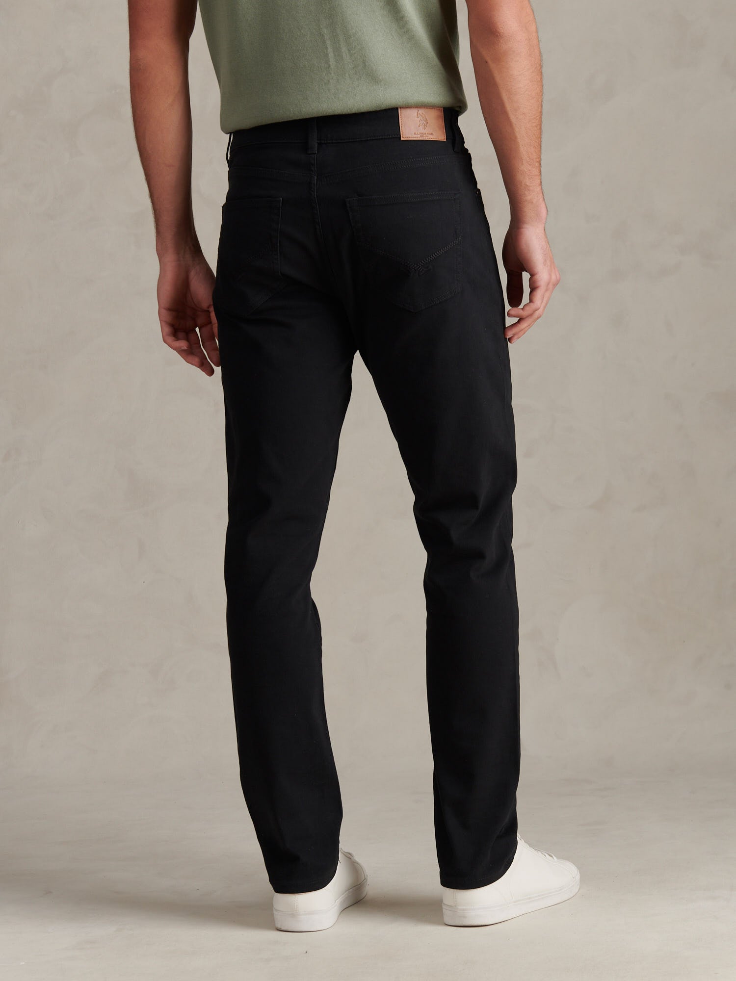 Mens Core 5 Pocket Trouser Black Bright White DHM