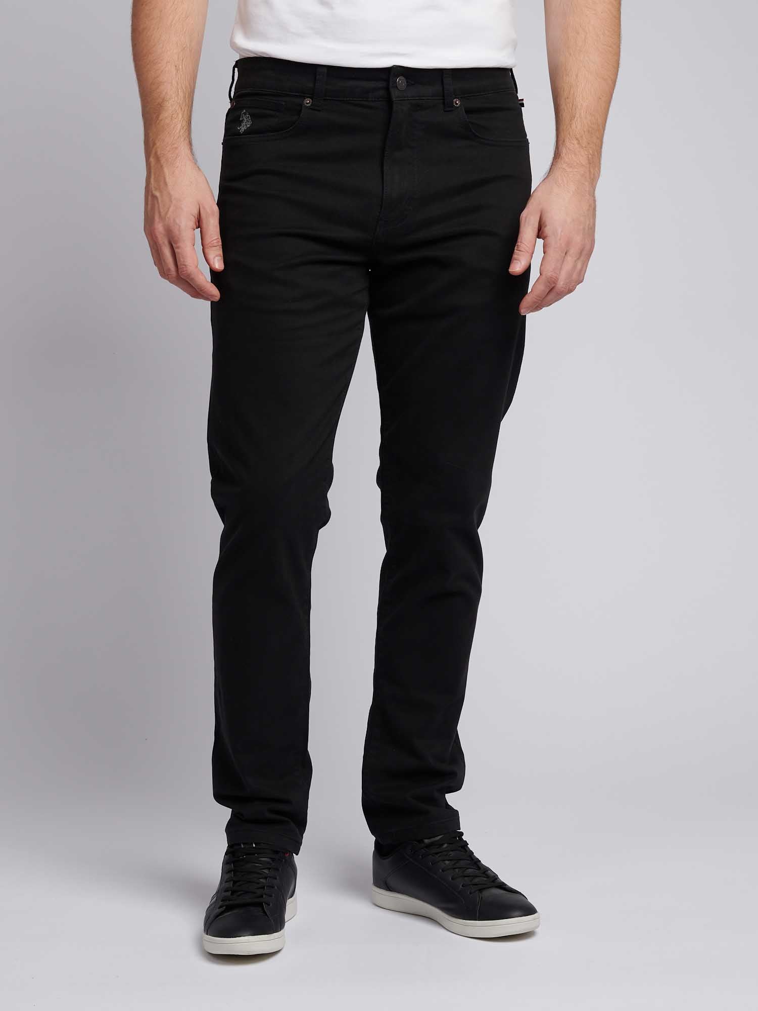 Mens Core 5 Pocket Trouser Black Bright White DHM