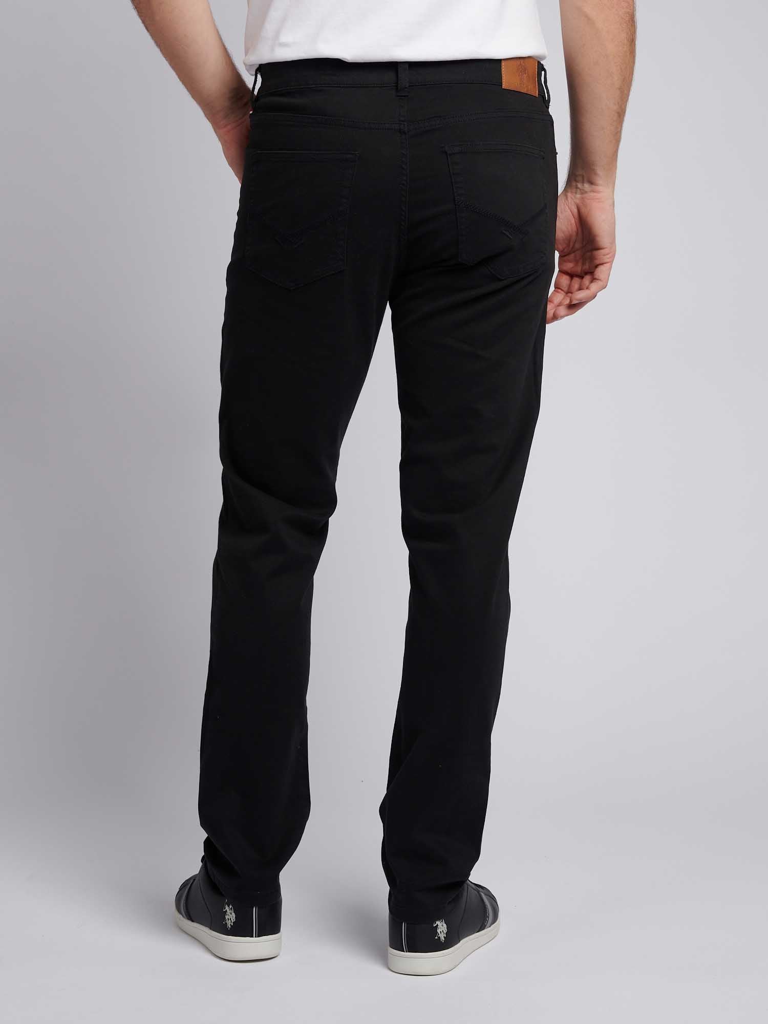 Mens Core 5 Pocket Trouser Black Bright White DHM
