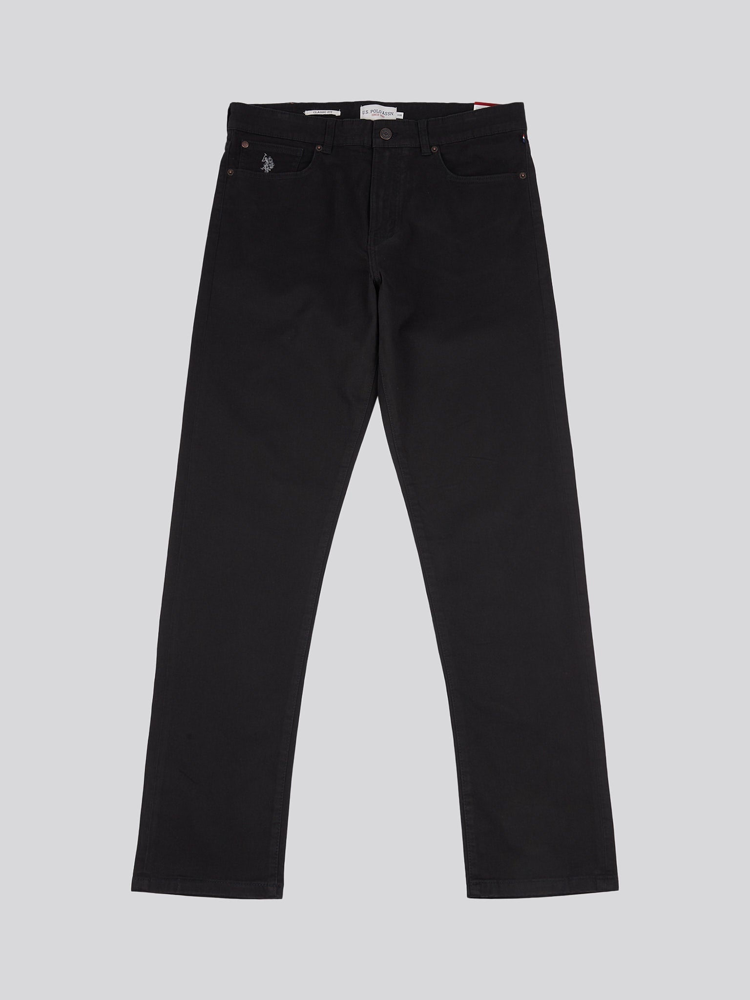 Mens Core 5 Pocket Trouser Black Bright White DHM