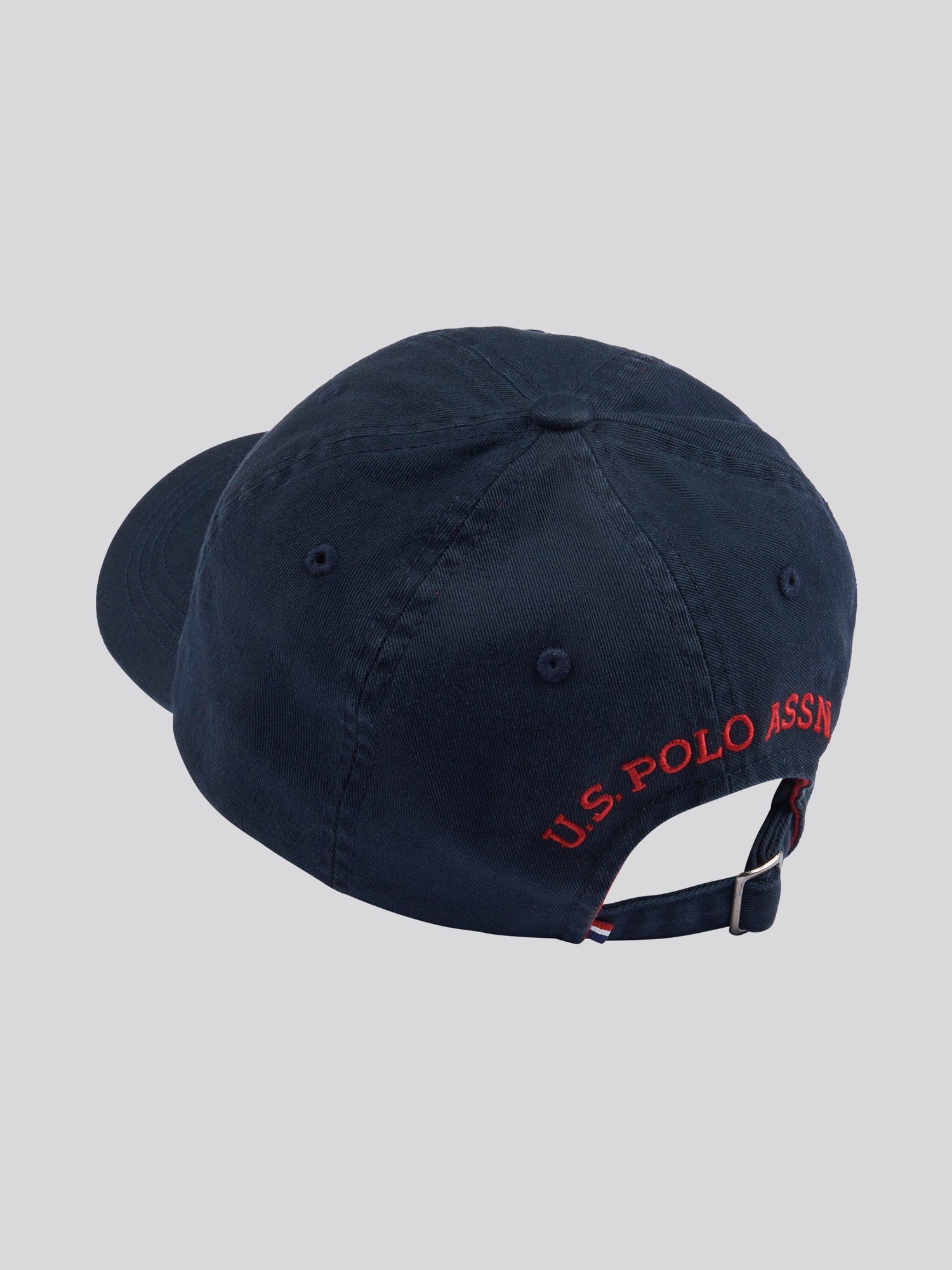 Mens Washed Casual Cap Dark Sapphire Navy / Haute Red DHM