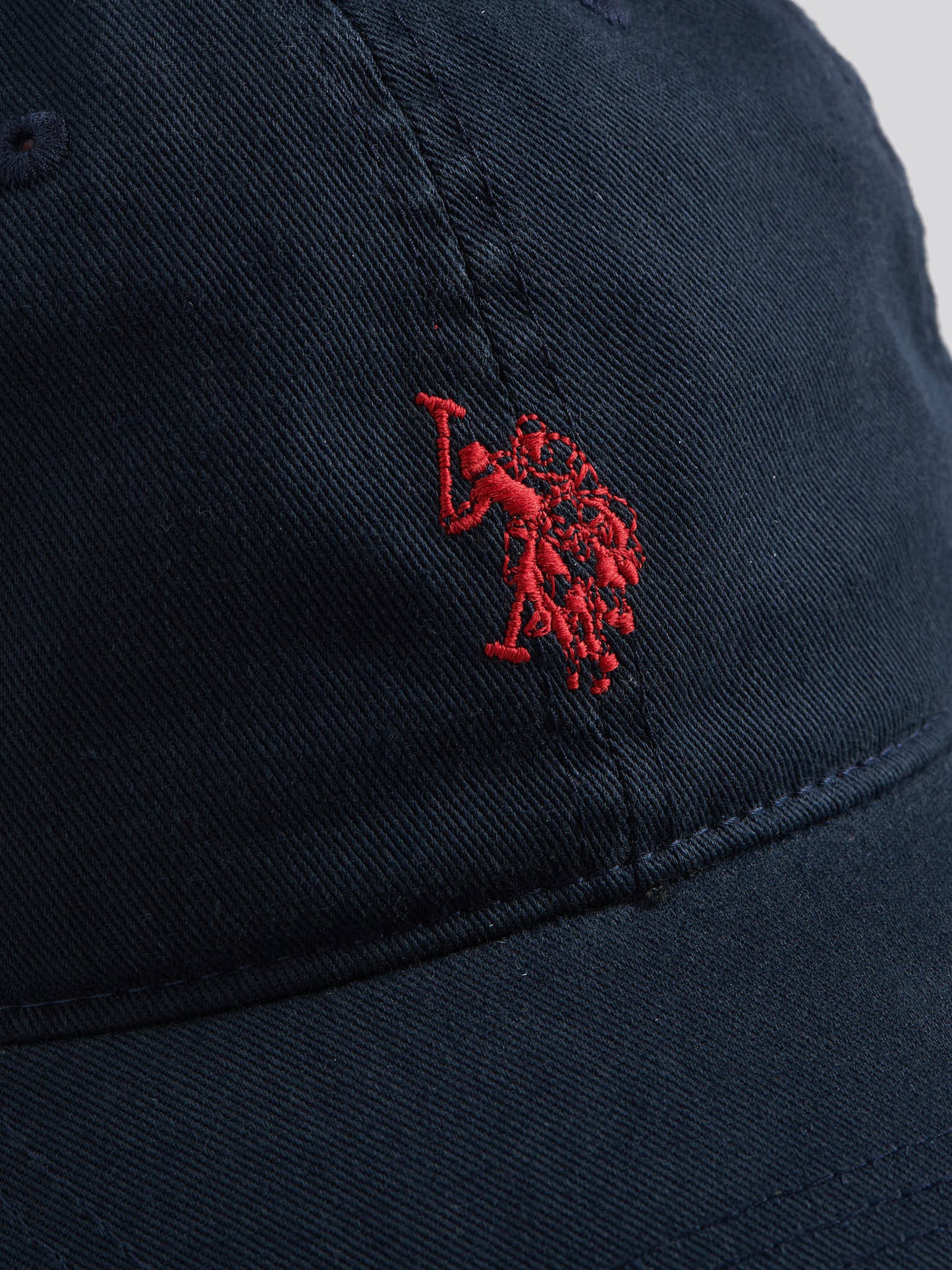 Mens Washed Casual Cap Dark Sapphire Navy / Haute Red DHM