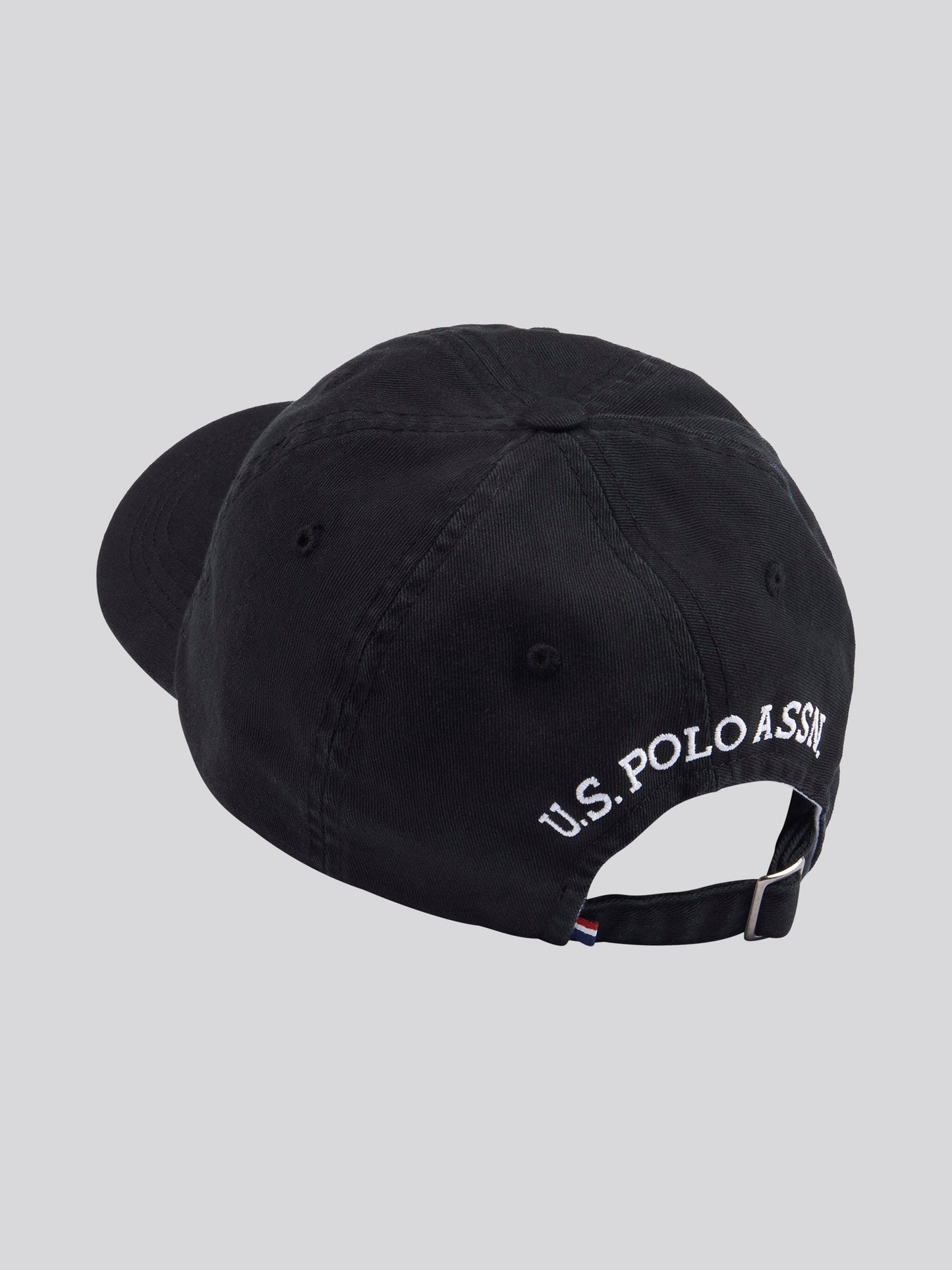 Mens Washed Casual Cap Black Bright White DHM