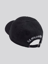 Mens Washed Casual Cap Black Bright White DHM