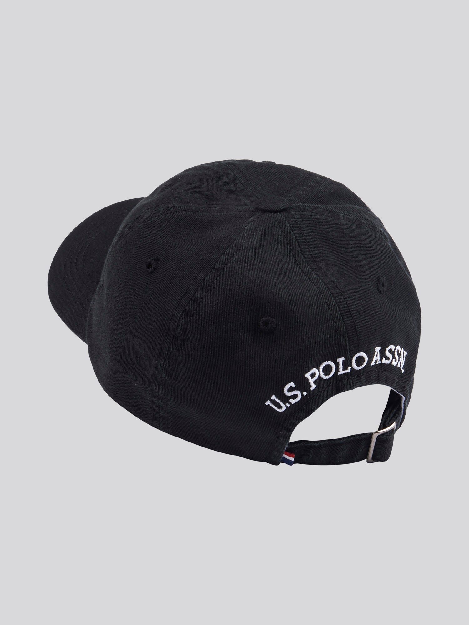 Mens Washed Casual Cap Black Bright White DHM