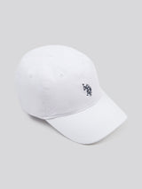 Mens Washed Casual Cap White / Dark Sapphire Navy DHM