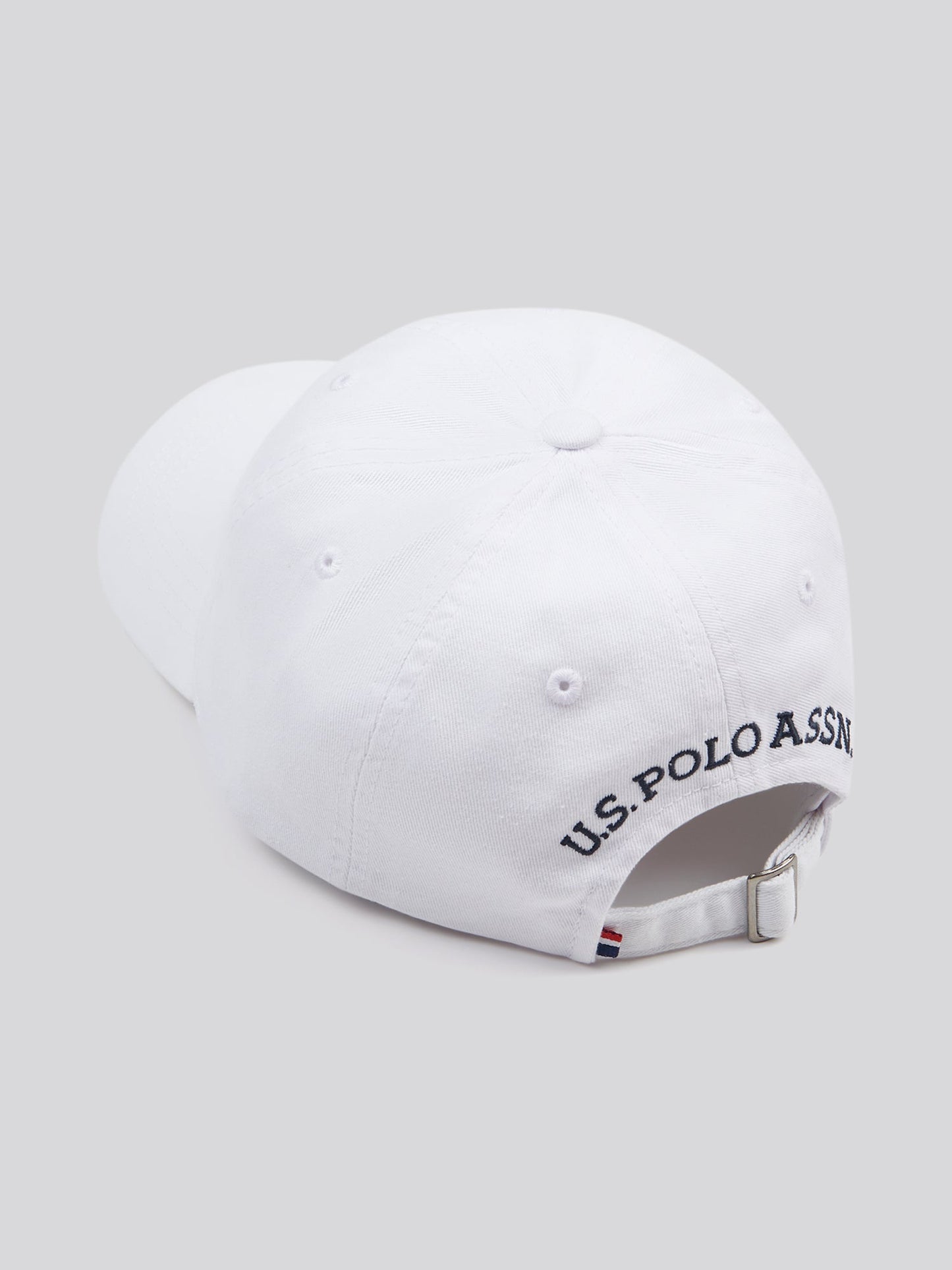 Mens Washed Casual Cap White / Dark Sapphire Navy DHM