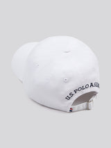 Mens Washed Casual Cap White / Dark Sapphire Navy DHM