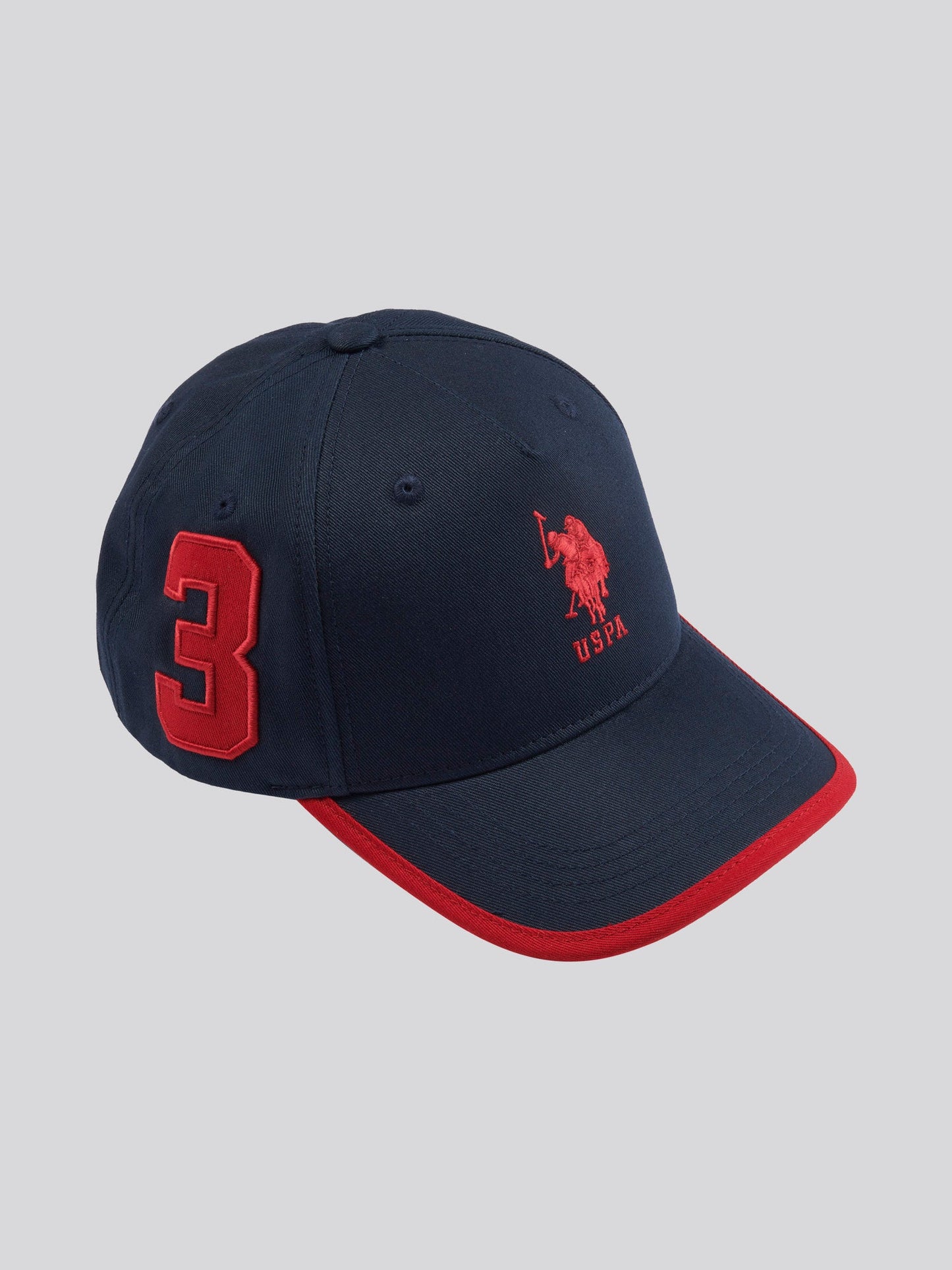 Mens Player 3 Baseball Cap Dark Sapphire Navy / Haute Red DHM