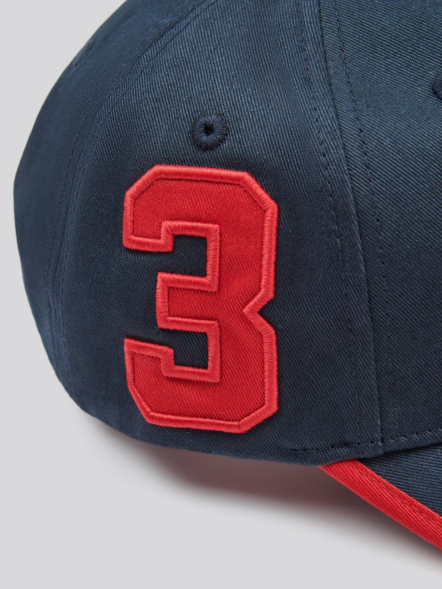 Mens Player 3 Baseball Cap Dark Sapphire Navy / Haute Red DHM