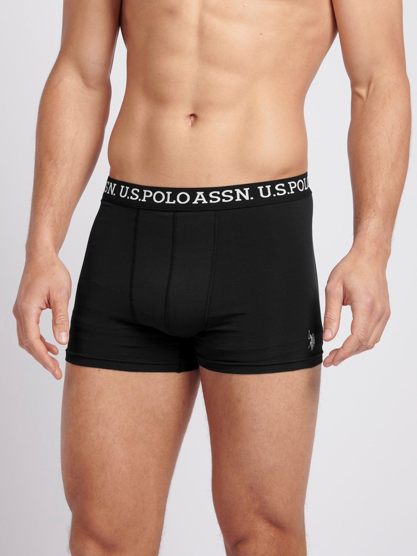Mens 3 Pack Boxer Shorts Black Bright White DHM