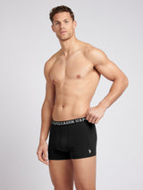 Mens 3 Pack Boxer Shorts Black Bright White DHM