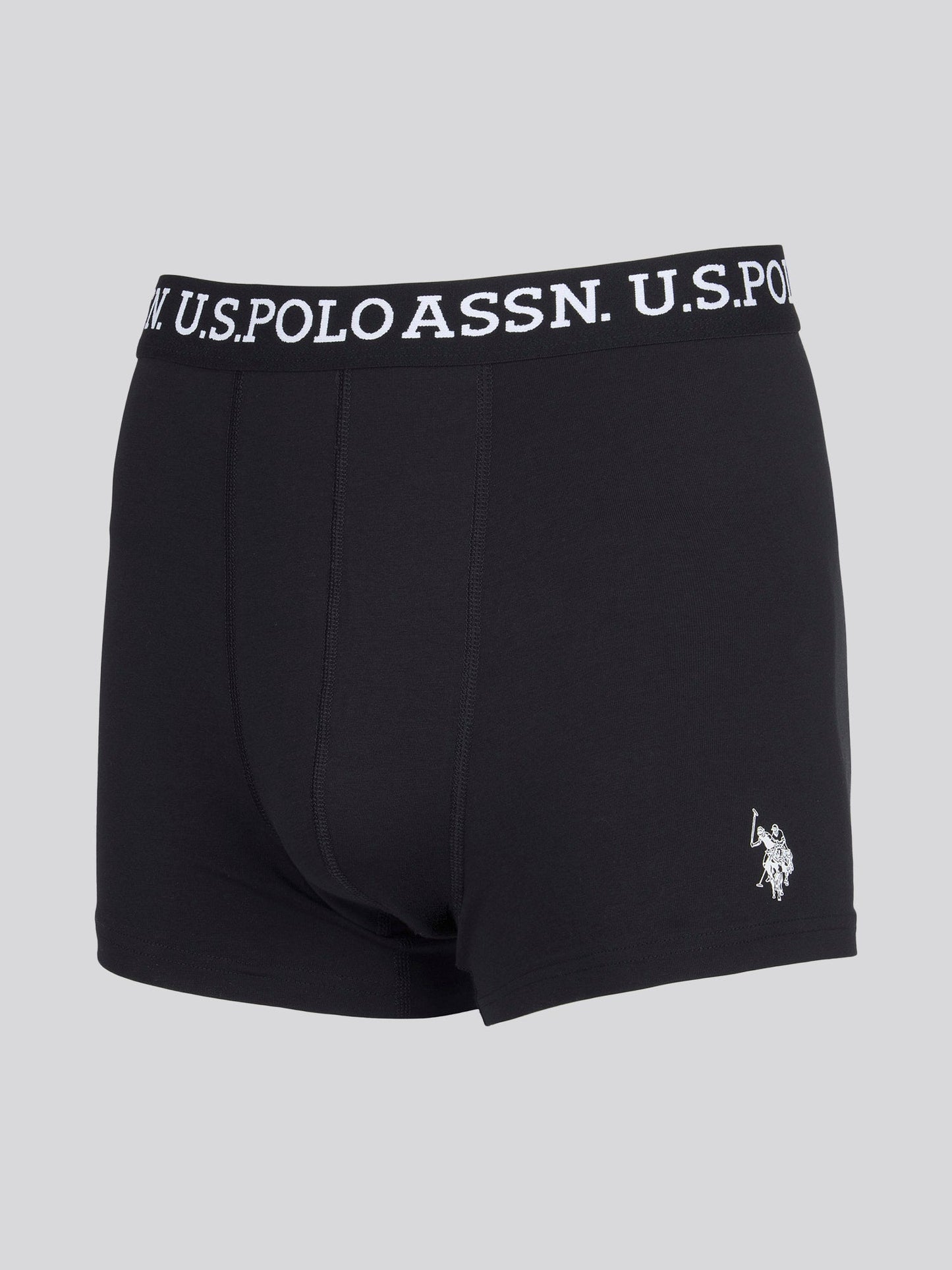 Mens 3 Pack Boxer Shorts Black Bright White DHM