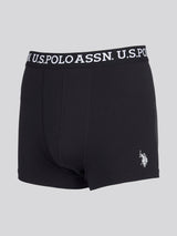 Mens 3 Pack Boxer Shorts Black Bright White DHM