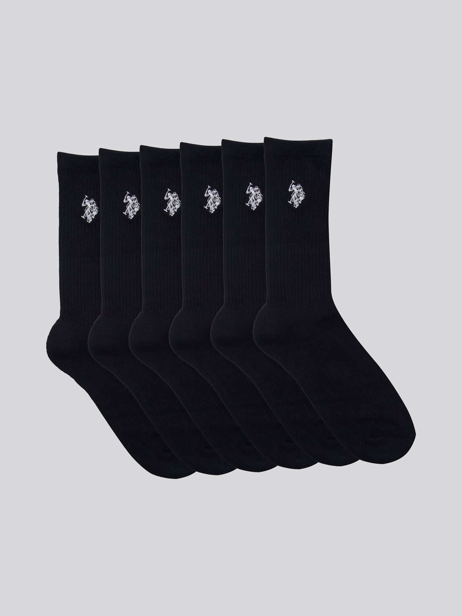 Mens Five Pack Classic Sports Socks in Black
