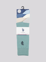 Mens Three Pack Smart Socks in French Oak