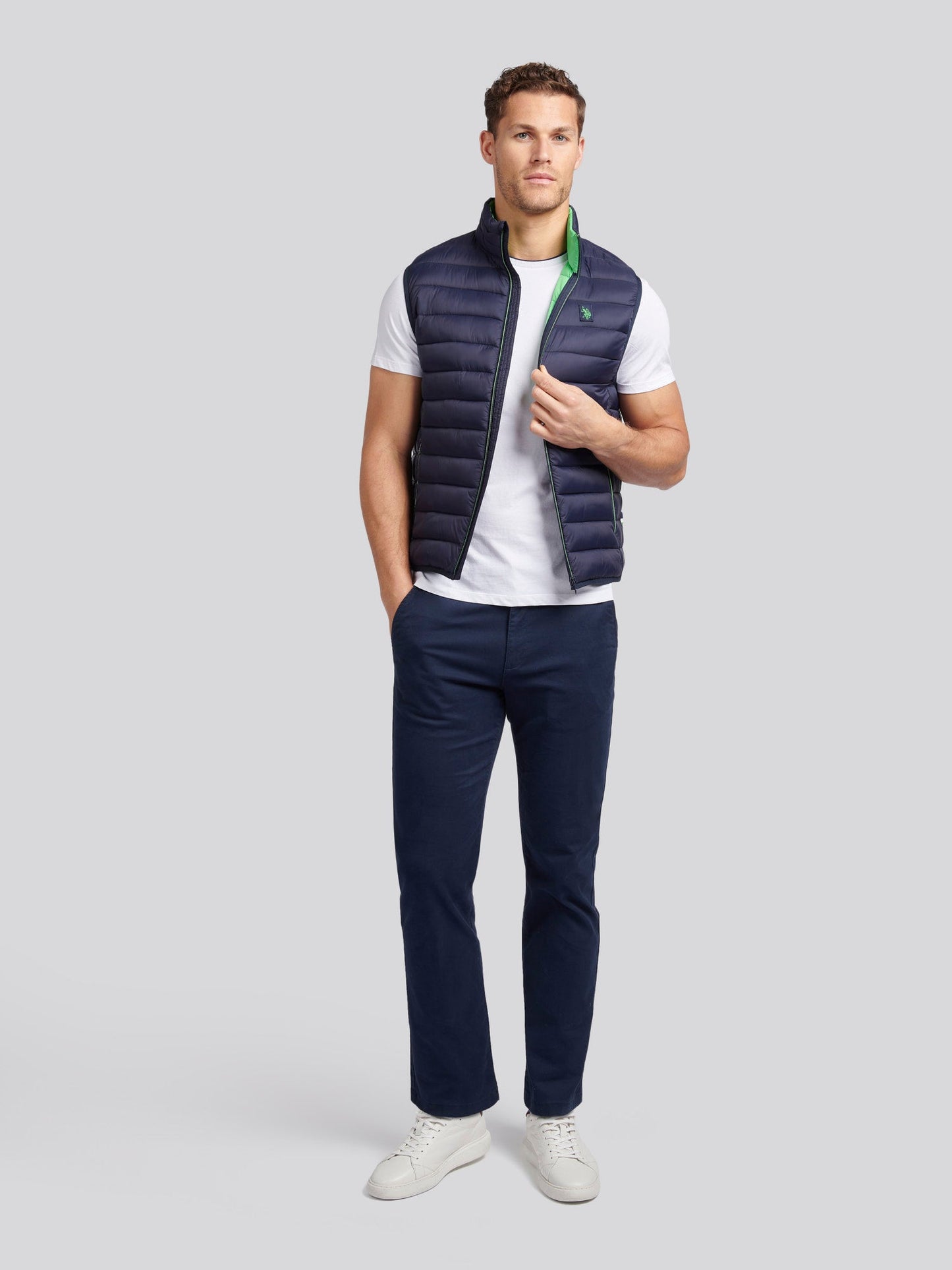 Mens Life Bound Quilted Gilet in Dark Sapphire Navy